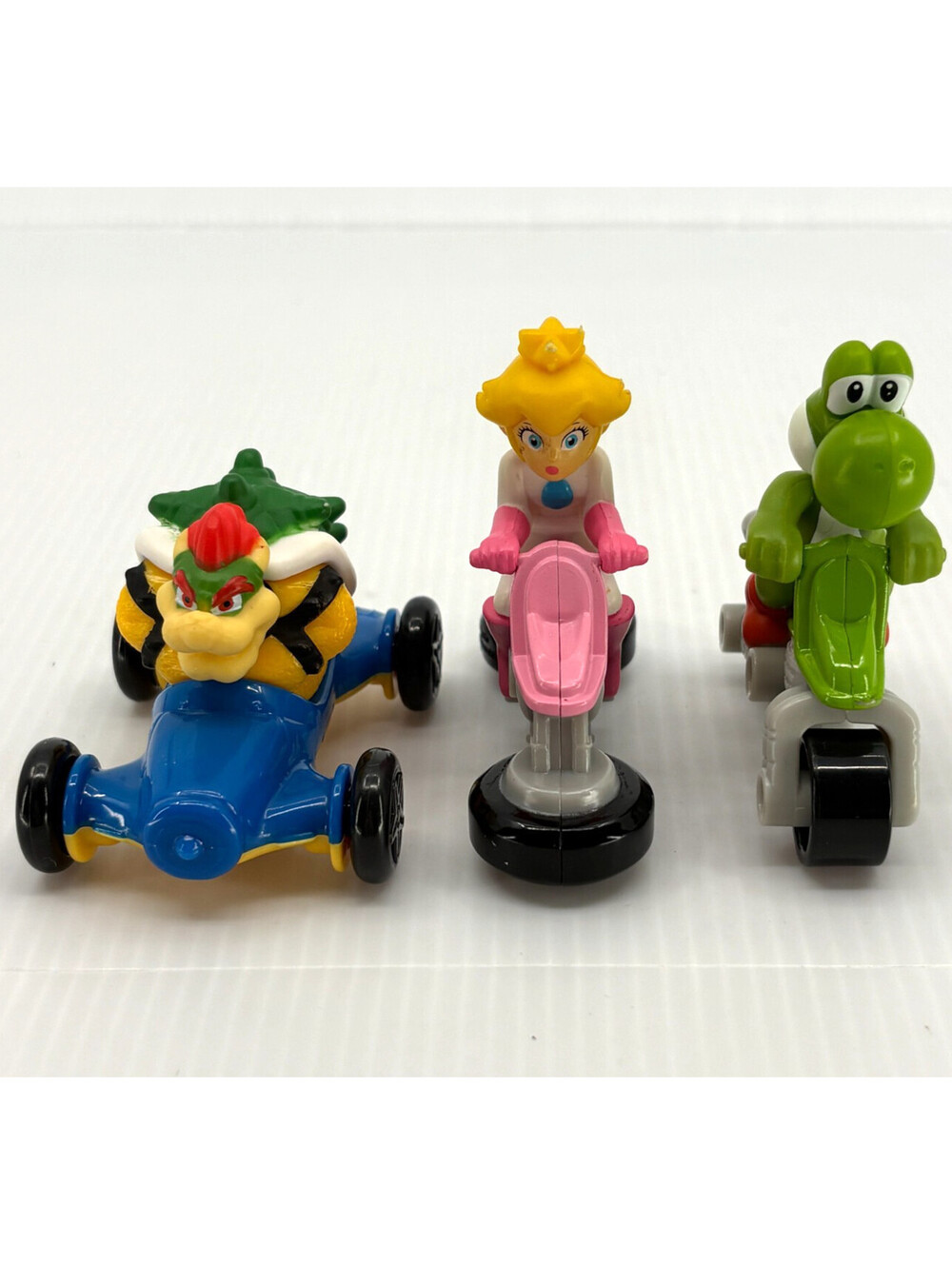 Nintendo McDonald's 2022 Mario Kart Lot Of 3 Bowser Peach Yoshi Toy Cars
